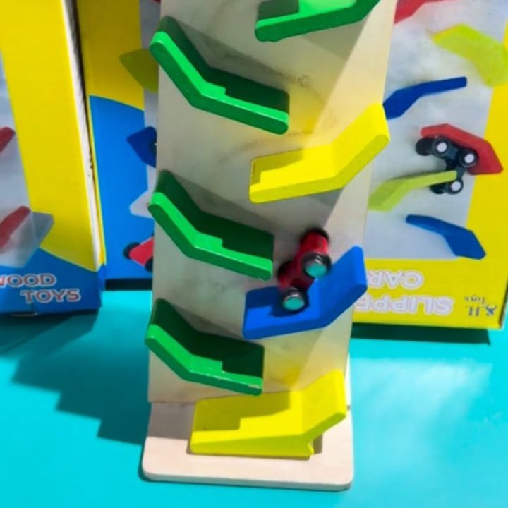 Read more about the article Wooden Fun Slippery Cars Gravity Track Set