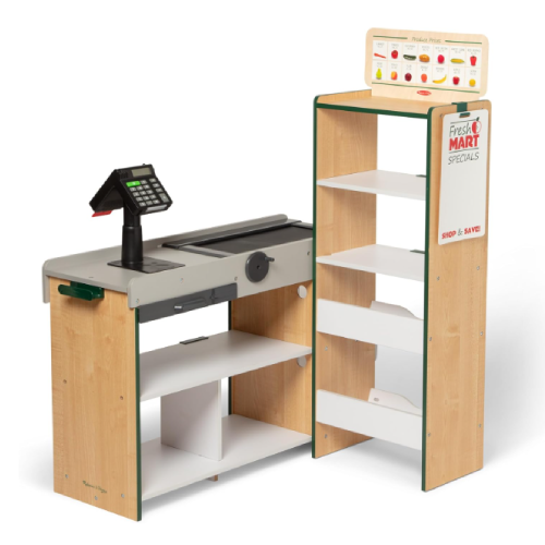 Read more about the article Kids Cash Register with Scanner, Shelves and Conveyor Belt